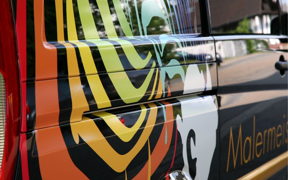 Autobeklebung für Malermeister Großaufnahme